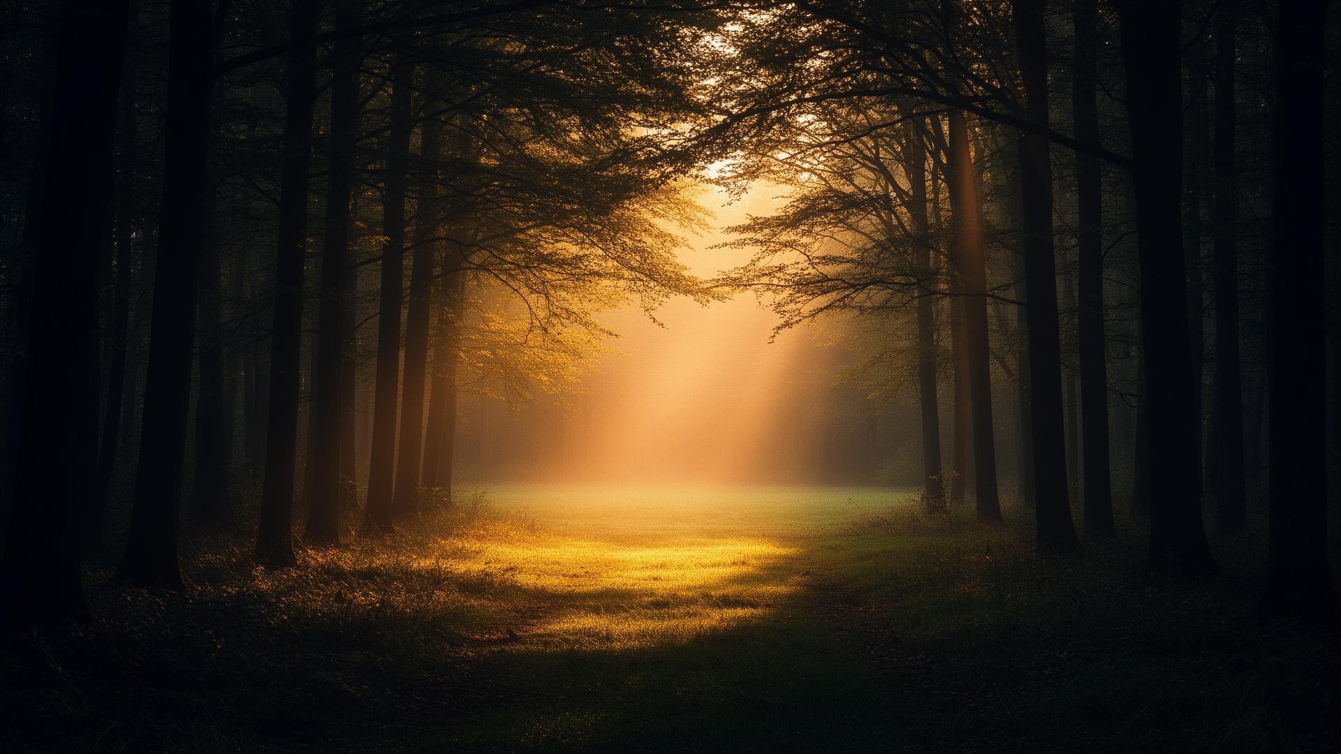 Peaceful forest setting