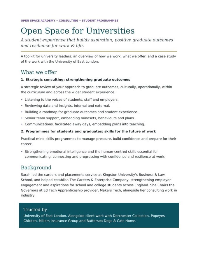 Preview of the Open Space for Universities toolkit PDF